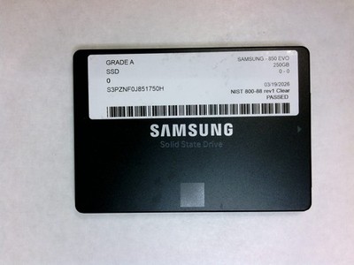 SAMSUNG 850 EVO 250GB 2.5'' 6Gb/s SATA SSD Tested