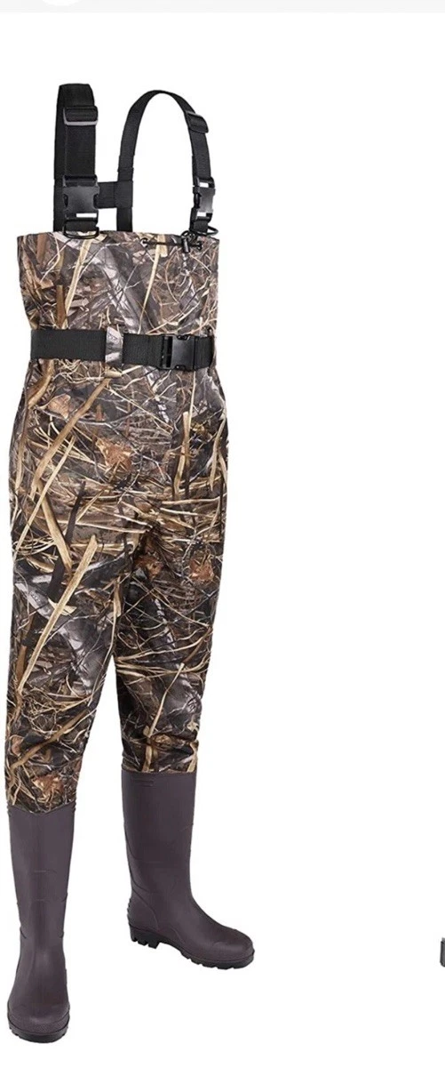 HISEA FISHINGSIR CHEST WADERS NYLON MEN'S CAMO Size 41 (US 8)