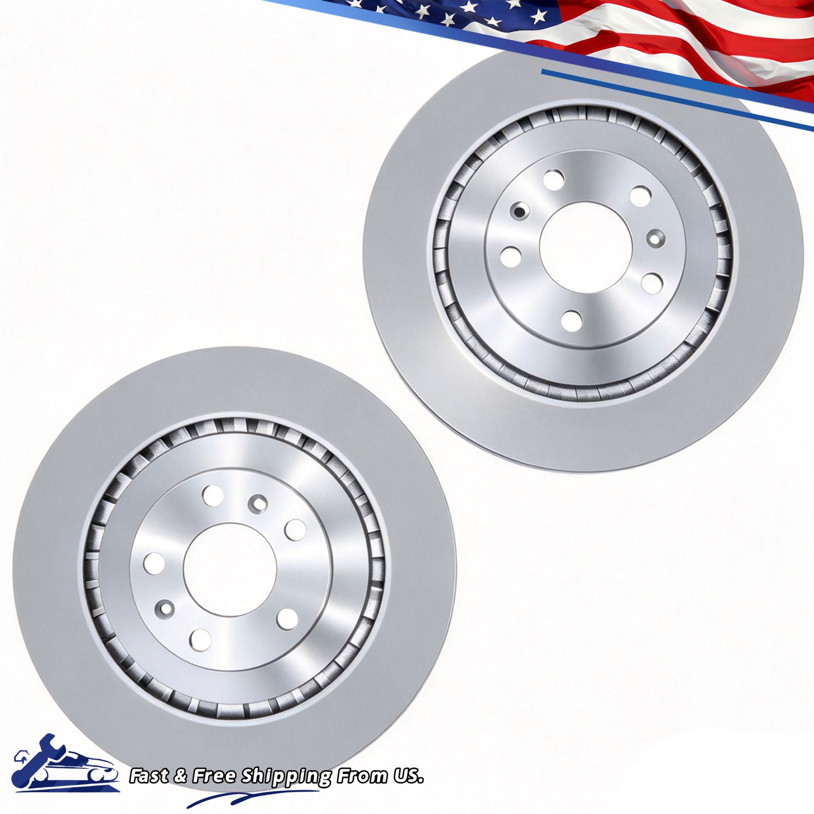 Bentley Continental GT 2007-2018 Rear Brake discs 2 pcs P/N 4E0615601L
