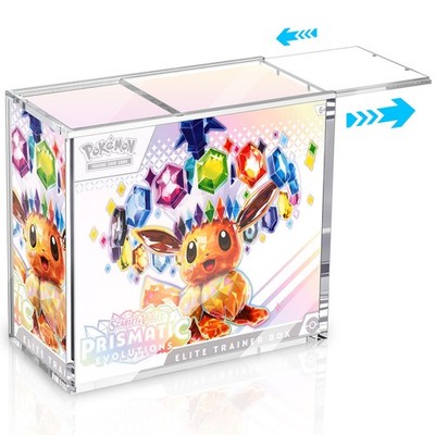 Pokemon Acrylic ETB Case ,Sliding Magnetic Elite Trainer Box Protector Case