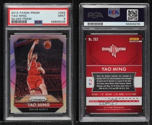 2015-16 Panini Prizm Silver Prizm Yao Ming #262 PSA 9 MINT HOF