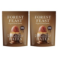 Forest Feast Belgian Milk Chocolate Peanut Butter Dates 140g UK Pack of 2