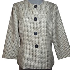 Evan Picone Button Front Blazer Jacket Size 10