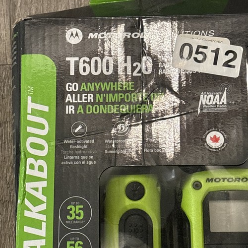 Motorola -T600 H2O - Waterproof - Two Way Radio -Green -2-Pack - New Open Box - Zdjęcie 2 z 4