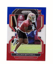 Elijah Mitchell RC 2021 Panini Prizm #399 Red White & Blue Prizm