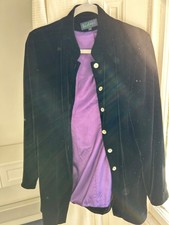 Boden Black Velvet Tunic Jacket Size Uk 14. Great condition. Viscose Silk mix 