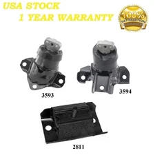 3PCS MOTOR & TRANS MOUNT FIT 2019-2023 Chevrolet Silverado 1500 2.7L 2WD - Auto