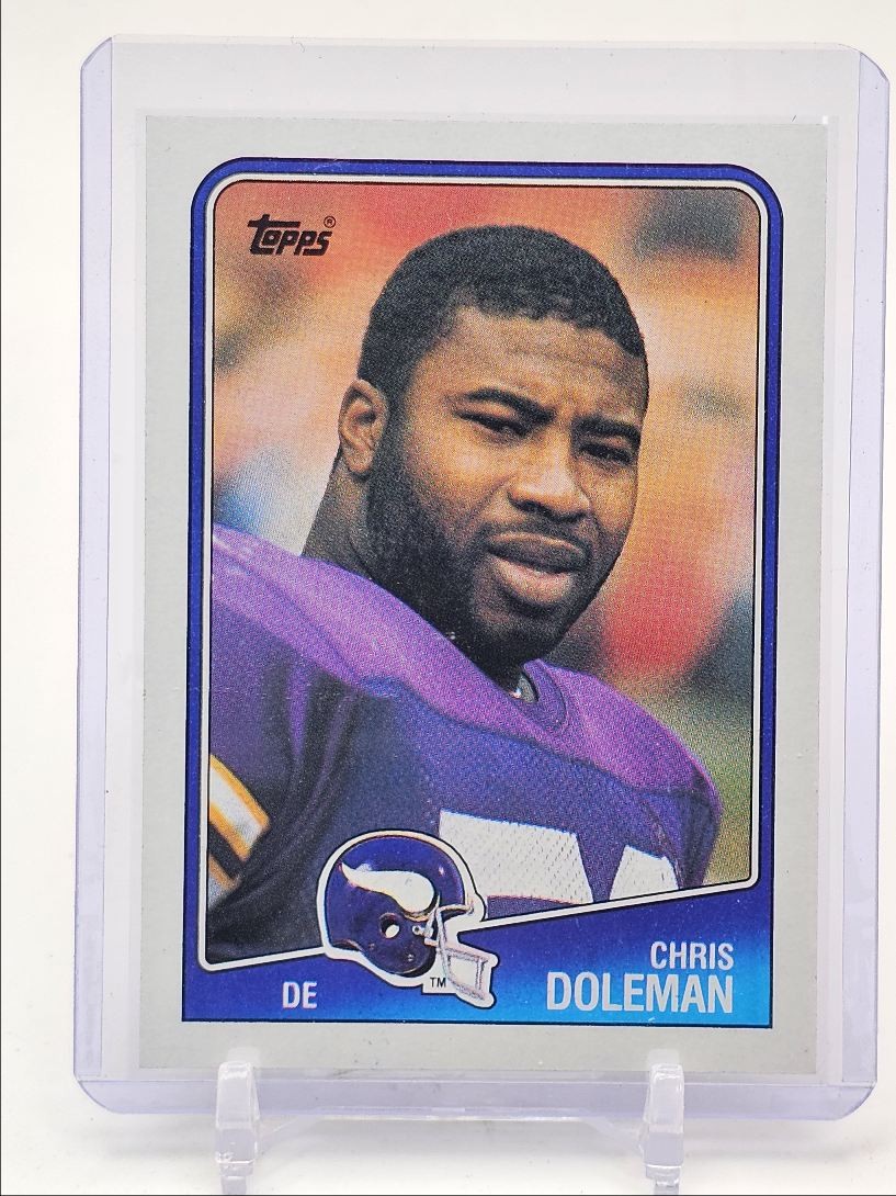 CHRIS DOLEMAN 1988 TOPPS FOOTBALL ROOKIE VIKINGS #157 Q0M-531