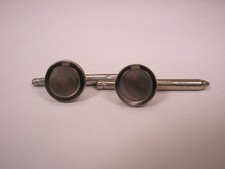 SINGLES 2 5/16" Gray MOP Round Vintage Formal Tux Prom Groom Shirt Stud c2042