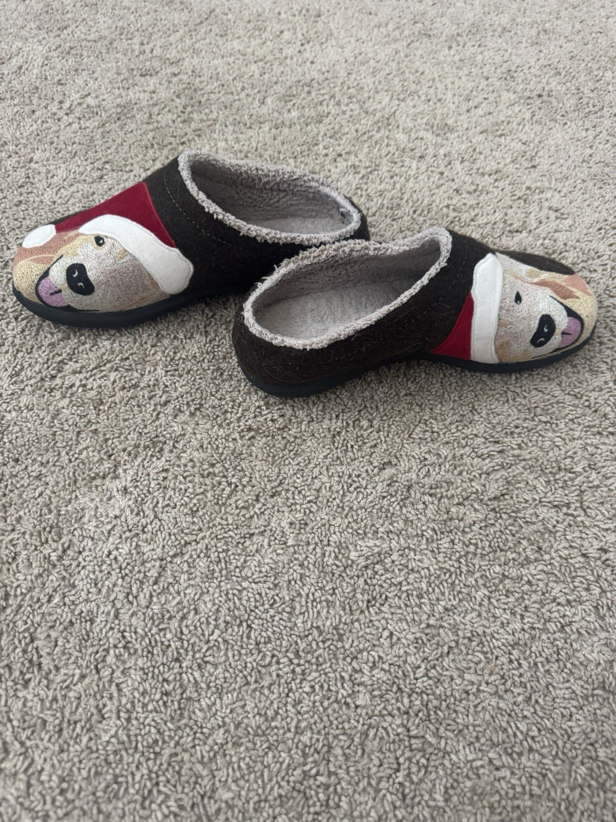 PANTOFOLA D’ORO L.L. Pantofole Bean Daybreak Scuffs donna taglia 8 M Gol Retriever in cappello Babbo Natale