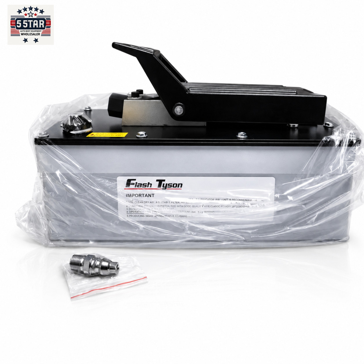 Auto Body shop Air Hydraulic Foot Pump with 10,000 PSI Flash Tyson High Presure