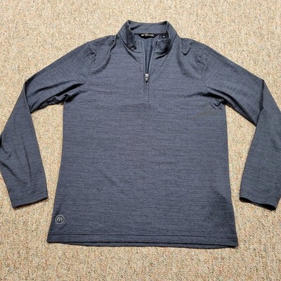 Travis Mathew Shirt Mens Size Medium Quarter Zip Pullover Blue Golf Performance