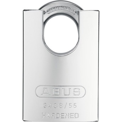 ABUS 34CS/55 Platinum Vorhangschloss Stahl, extra Bügelschutz, inkl. 2 Schlüssel