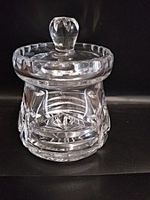 Vintage Crystal Lidded Preserve Jam Pot /  Webb Corbett