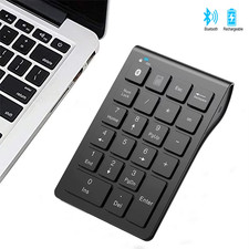 Rechargeable Wireless Numeric Keypad Bluetooth Number Pad Slim 22-Keys External
