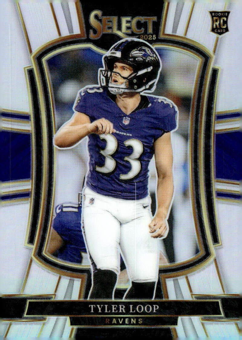 TYLER LOOP RC 2025 Panini Select Silver Prizm #161 Ravens Premier Leve ID:164022
