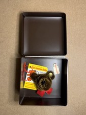 STEIFF 1984 Mohair Teddy Bear Pin In Box Germany Vintage Collectible Teddy Bear