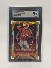 2021 Panini Prizm D.p #181 Trevor Lawrence All American Gold Ice Prizm Gem Mint