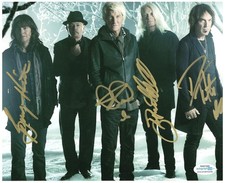 REO Speedwagon Signed Autographed 8x10 Black & Gold Band Photo ACOA