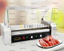1PC 750W Commercial 5 Roller Hot Dog Grill Cooker Machine 220V New