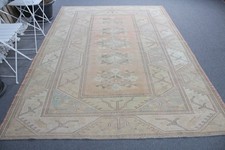 6,5x9,1 ft Vintage Large Rug, Turkish Brown O...