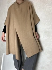 Designer Cape Poncho Attitudes by Renee Large Heavy Asymmetrical Oversized XL