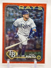 2024 Topps Update Rene Pinto #US107 Orange Crackle Foilboard 170/299 Rays