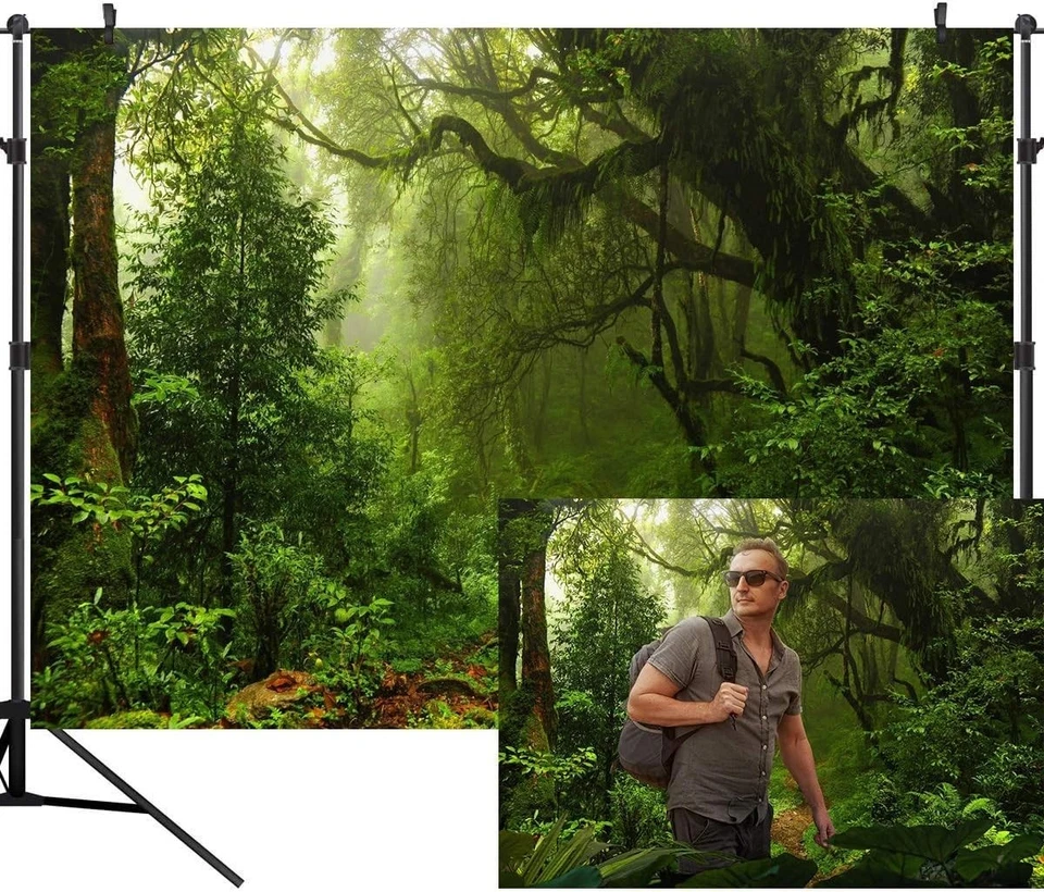 7X5英尺丛林森林摄影背景 - 独特活动和回忆的理想选择 — 第 3/4 张图片