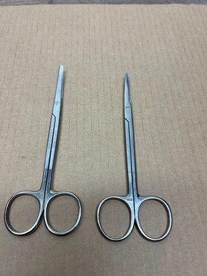 Lot of 2 Codman Classic Plus Iris Scissors, Stainless Steel, 5-3/4'' overall