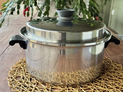 Amway Queen 6 Qt Stock Pot With Lid Stainless Steel 18/8 Multi Ply