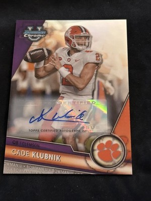 2023 Bowman Chrome University Refractor Cade Klubnik Signed Autograph Auto /499