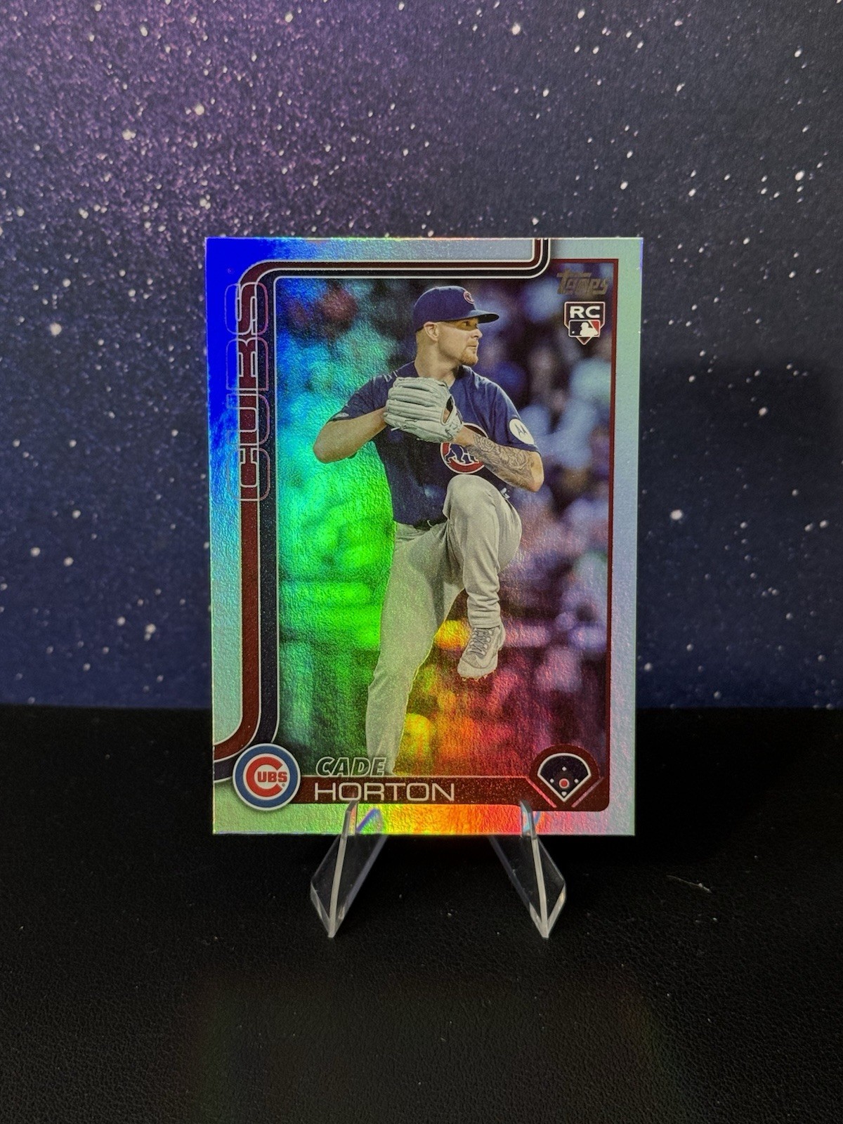 2025 Topps Update Cade Horton Rainbow Foil Rookie #US140 Chicago Cubs