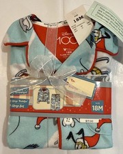 NWT Disney 100 Retro Reimagined Mickey Mouse Flannel Pajamas Sz Size 18 Months