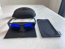 Oakley Holbrook Polarized Sunglasses Blue Lens Matte Black Frame OO9102