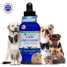 Eye Ulcer Drops Colloidal Silver DMSO Dogs Cats Infections Irritations Holistic