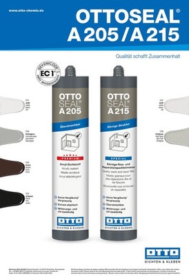 OTTOSEAL Otto Acryl Dichtstoff C01 weiß A205 und Strukturacryl A215 körnig