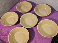6x Vintage Mason Cash Beige Stoneware Round Pie Dishes Size 2 Oven Baking