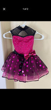 Black and pink dance costume girl s size 6 excellent condition