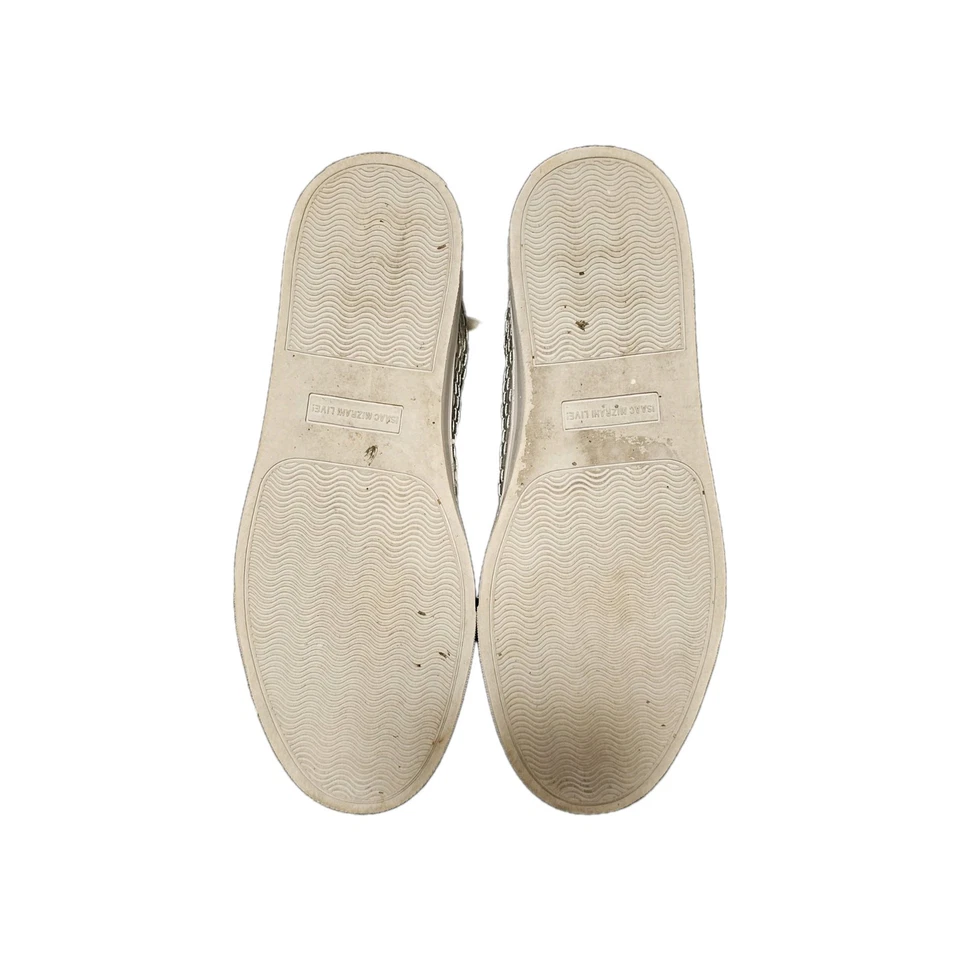 Tenis Isaac Mizrahi Live Blaine de tela tejida con cordones para mujer 10 M plateados 8M Foto 4 de 4