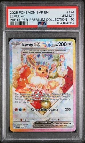 2025 POKEMON SVP EN-SV BLACK STAR PROMO #174 EEVEE EX PSA 10