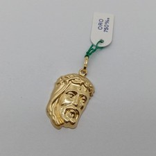 CIONDOLO MEDAGLIA SACRA VOLTO DI GESU' IN ORO GIALLO 18KT 750 1,65 GRAMMI (8118)