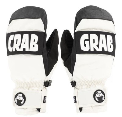Brand New Mens Crab Grab Punch Snowboard Mittens Medium $75 Off White
