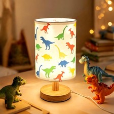 Dinosaur Table Lamp,Dinosaur Kids Lamps for Bedroom Boys Bedside Lamps 3 Colo...