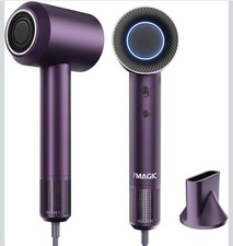 7Magic High-Speed Hair Dryer Brushless Motor Fast Drying LED Light Ring Purple
