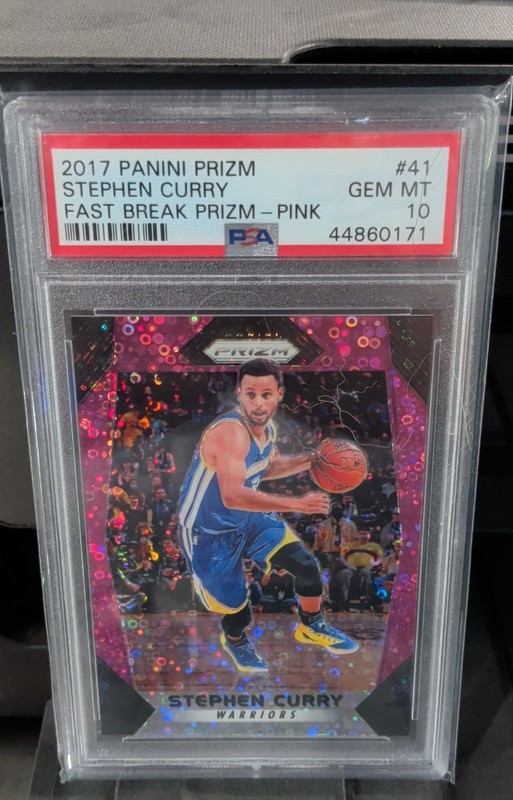 2017-18 Panini Prizm - Stephen Curry #41 Pink Fast Break Prizm /50