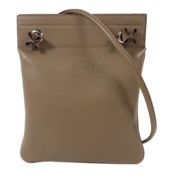 HERMES PHW Aline Mini Shoulder Bag Veau Swift Leather Etoupe
