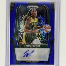 Ezi Magebor 2025 Panini Prizm WNBA Blue Auto /75 Seattle Storm