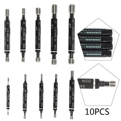 10 Pc Skd11 Thread Detection Tool Double End Thread Plug Gauge Go & No Go
