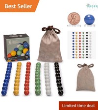 Chinese Checkers Marbles Set 60 Pieces 16mm Solid Colors for Fun Play