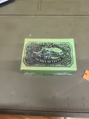 Vintage Sierra Bullets Green Cardstock Hunting Scene Empty Box .357